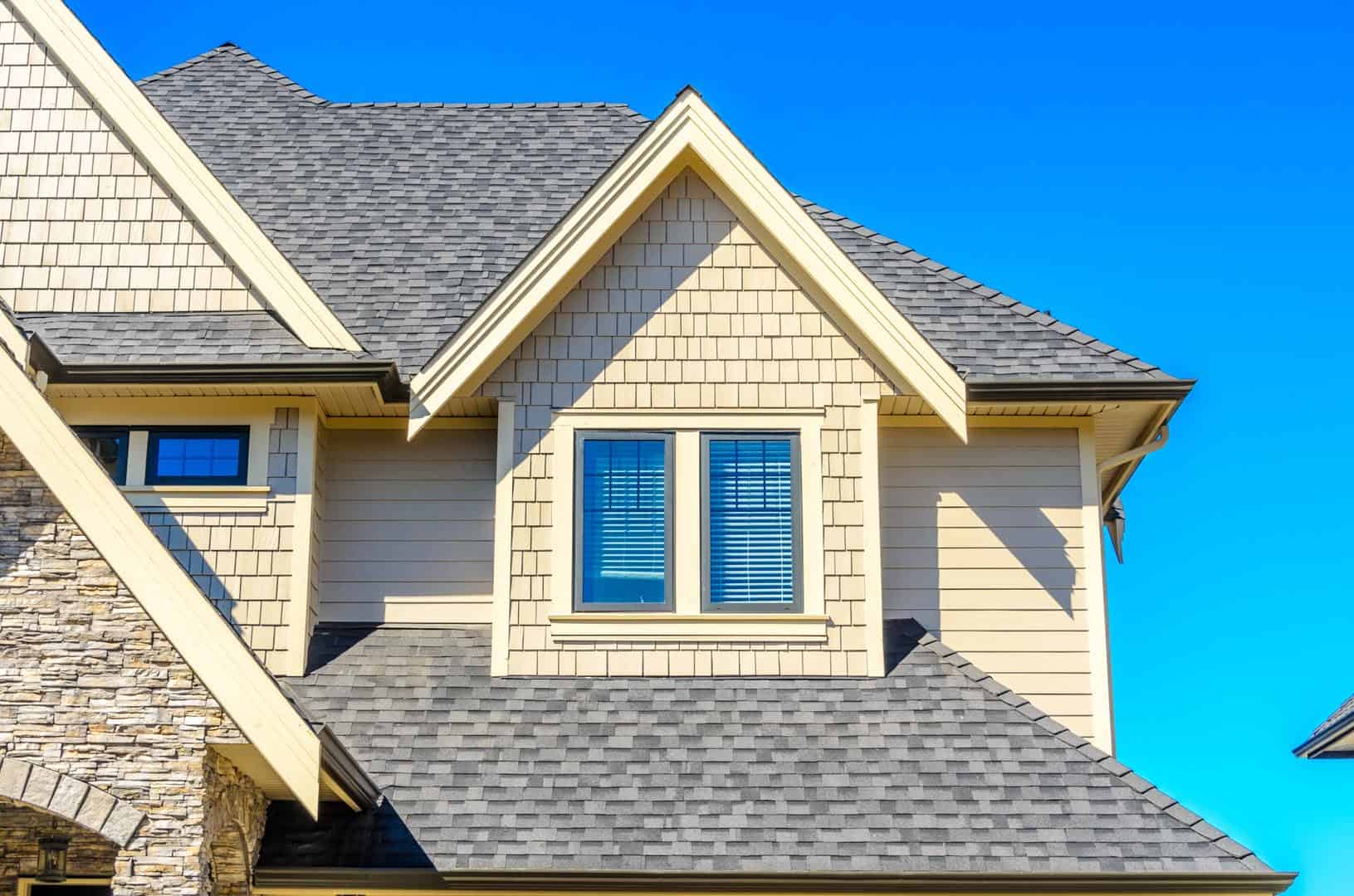 the roof of the house with nice window